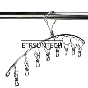 

200pcs 8 Pegs Stainless Steel Metal Laundry Socks Washing Clothes Airer Dryer Rack Hanger