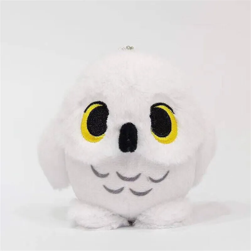 

9cm Super Q Version Harry Potter Hedwig Snowy White Owl Plush Toy Keychain Pendant Soft Doll