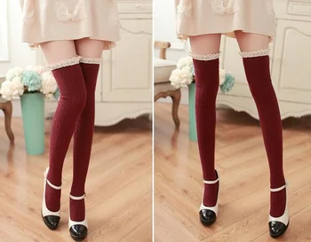 

long vintage lace cotton polyester elastic for spring autumn winter lady girl women female