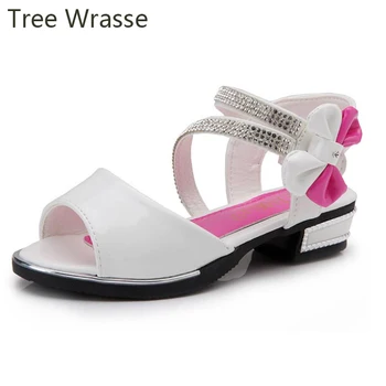 

Tree Wrasse Kids Sandals Girls Sandals Bow tie Princess Children's Shoes Summer New Baby Shoes Fashion Tide Shoes Beaded