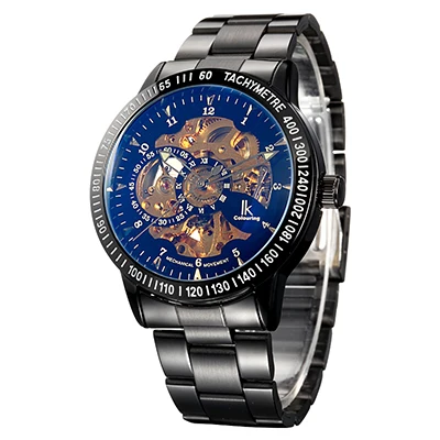 Мужские часы s IK, модные механические часы со скелетом, автоматические мужские часы из нержавеющей стали, наручные часы, Montre Homme - Цвет: F2