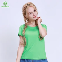 Beaume хлопок Многоцветный Круглый вырез открытый быстросохнущая футболка 72126