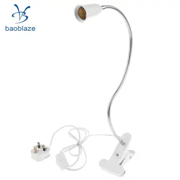 

E27 Flexiable Light Holder Socket Simple Switch Design Clip Lamp with Touch Control UK Plug