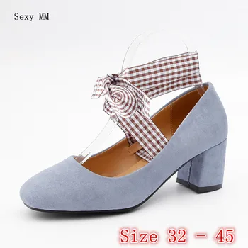 

Low High Heels Women Pumps High Heel Shoes Stiletto Woman Shoes Kitten Heels Small Plus Size 32 33 - 40 41 42 43 44 45