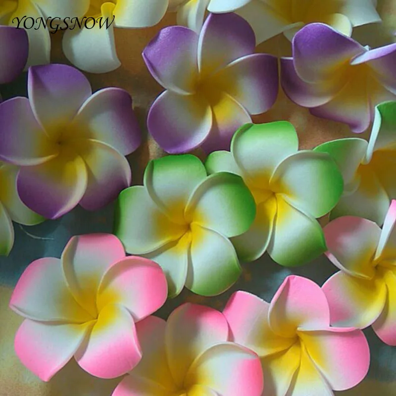 20x Plumeria Pe-schaum Frangipani Künstlichen Blumen Kopfschmuck Wand Dekoration