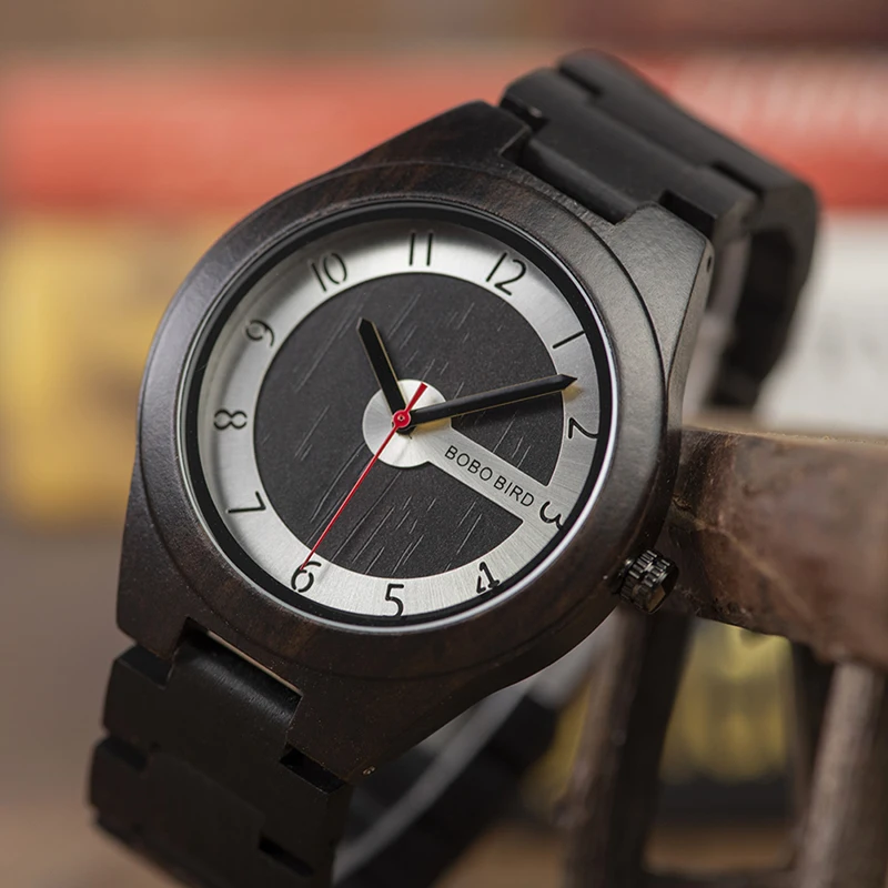 BOBO BIRD Men Wooden Watches Luxury Retro Design Quartz Wristwatch relogio masculino C-R07