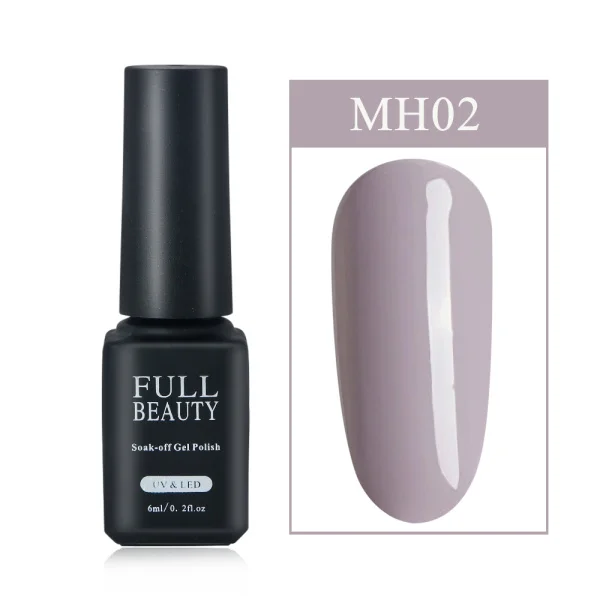 6ml Soak Off Grey Gel Polish Nail Art Lacquer Long Lasting Nude Pink Hybrid Gel Nail Polish Top Coat UV Gellak Manicure CH981-3 - Цвет: MH02