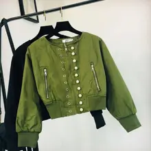 Короткая куртка женская весна и осень новая Корейская версия тонкие бейсбольные пальто для отдыха с бусинами пальто женская рубашка на молнии топы