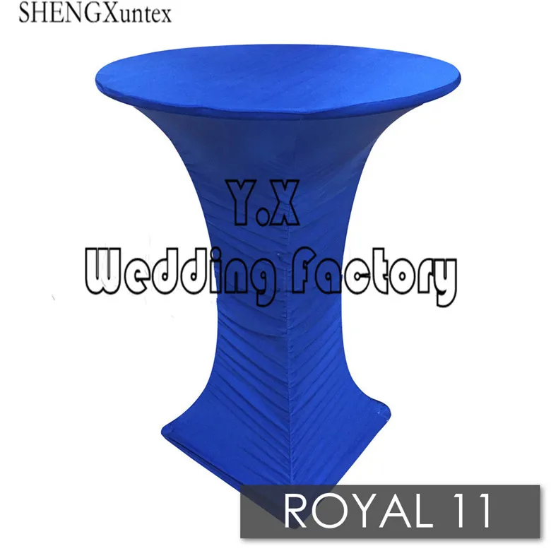 Ruffled Lycra Spandex Cocktail Table Cover Cloth Wholesale Pricein Tablecloths from Home