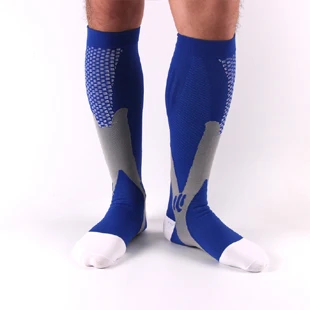 Компрессионные носки для мужчин и женщин-лучшие чулки для бега медицинские спортивные Edema диабетические варикозное расширение вен дорожные носки для беременных - Цвет: blue