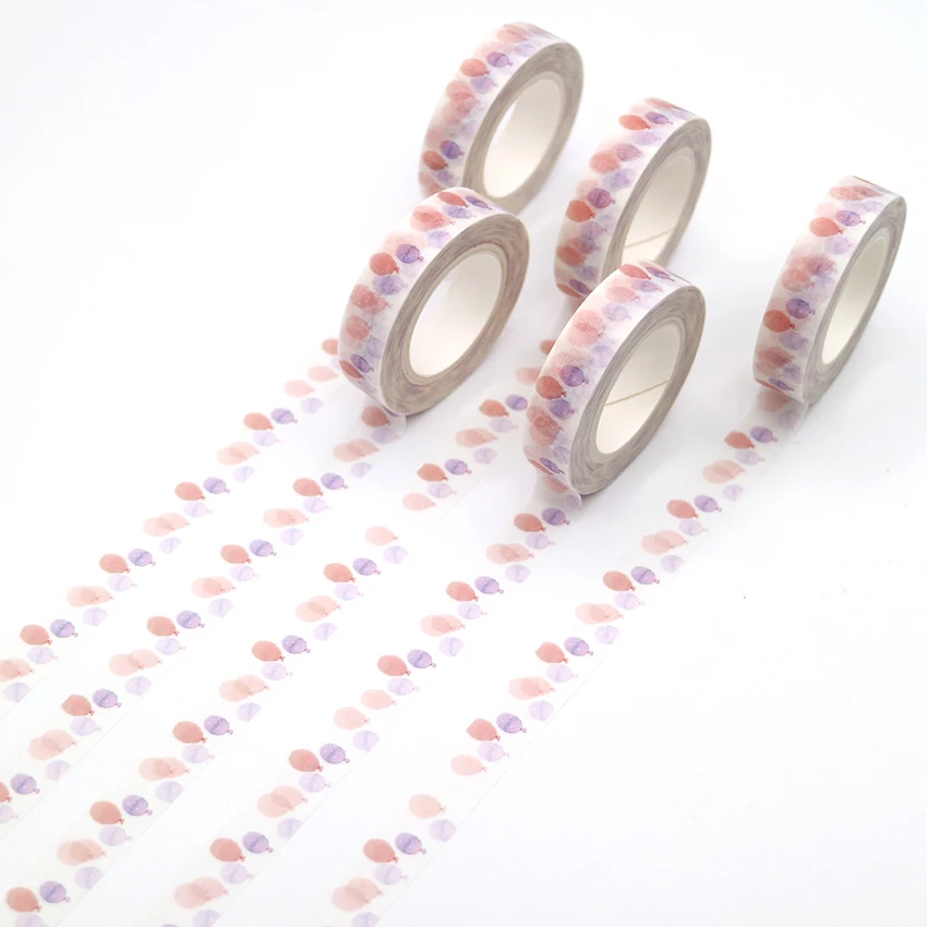 

1 PCS Washi Tape Pastel Balloon Pattern DIY Decorative Tape Color Paper Adhesive Masking Paper 10m*10mm
