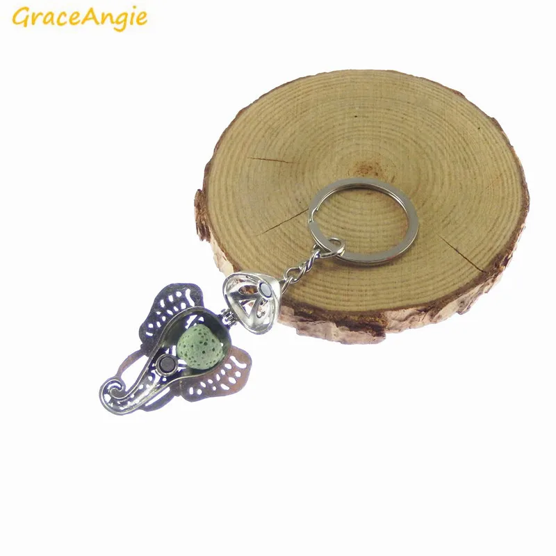 GraceAngie 1 шт. пустотелая клетка слона медальон подвеска брелок для ключей диффузор