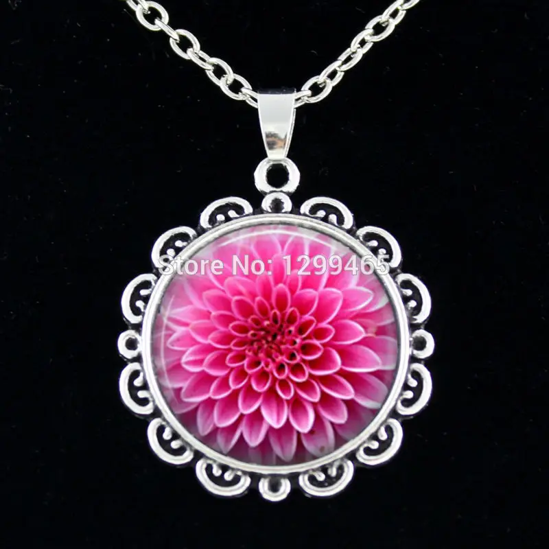 

Glass cabochon pendant Mandala flower necklace Mandala Religious jewelry Spiritual amulet Sacred geometry chain necklace C 128