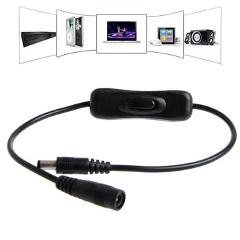 

DC In-Line Power Plug 5.5x2.1mm Male to female Extension Cable cord with switch On/Off N