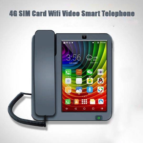 3G 4G SIM Karte Android Smart Feste Telefon Touch Screen Video Anruf Telefon  Mit Wifi Aufnahme Für Hause business Festnetz Telefone|Handys| - AliExpress