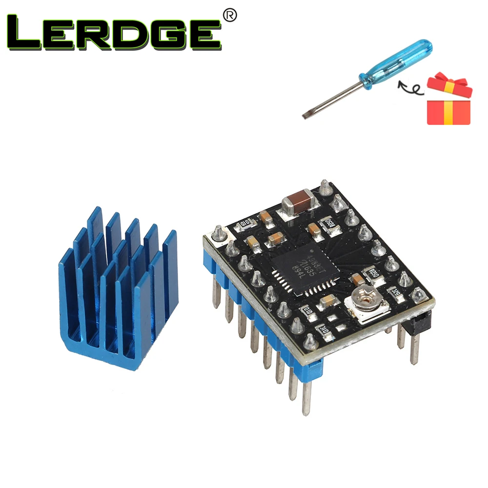 LERDGE A4988 Драйвер шагового двигателя Модуль с новыми Алюминий радиатор 3d принтера