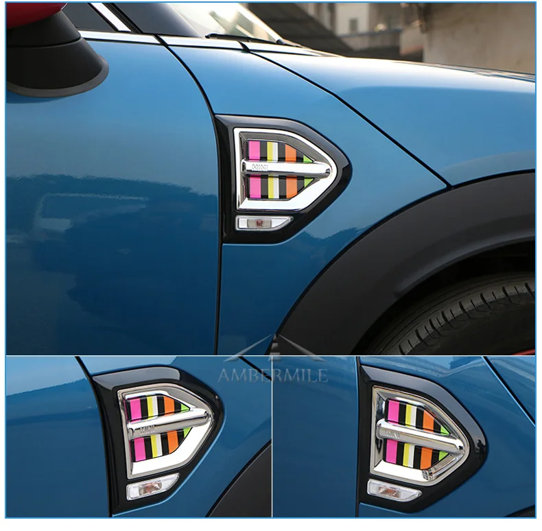 Car Side Plate Fender Stickers Section Decals Covers Decoration for Mini Cooper Countryman F60 Accessories Car Styling (13)