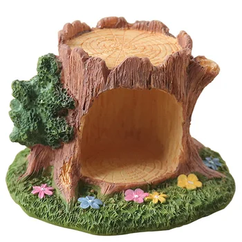 

Resin Crafts Decorations Miniature Tree Hole Meadow Ornaments Fairy Terrarium Garden Gift Doll House Ornament Random Color