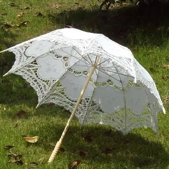 

European Style Cutout Wedding Decoration Umbrella Handmade Kids Girls Black Lace Parasol Umbrella Custom-made Gift Umbrella