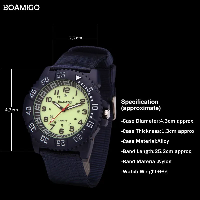 Мужские часы люксовый бренд BOAMIGO военные армейские спортивные часы кварцевые часы нейлон синий ремешок наручные часы relojes hombre
