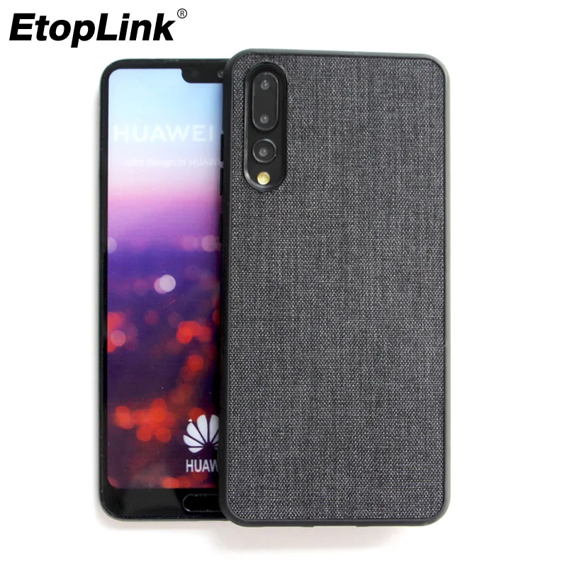 

EtopLink High Grade Luxury Mobile phone Case Cover Litchi business Case TPU Canvas 2 IN 1 Case for Huawei P20 P20 Pro P20 Lite