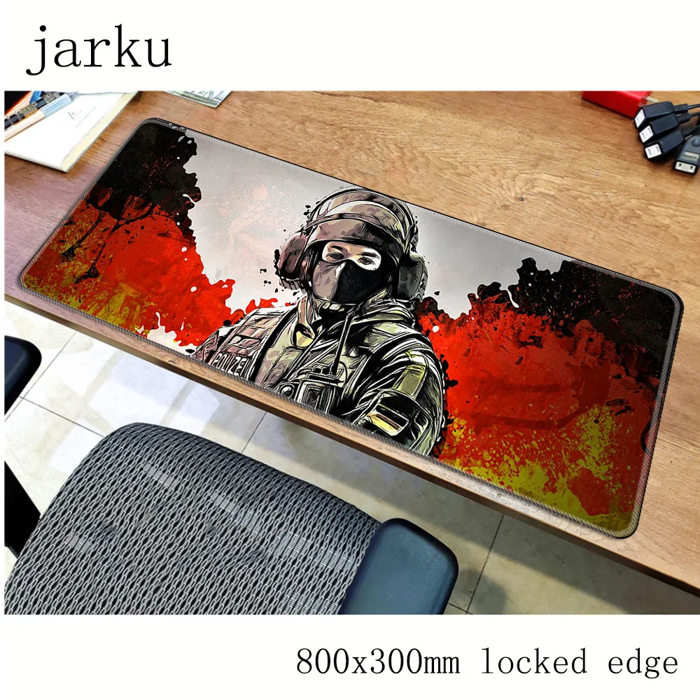 Rainbow six siege геймерский коврик для мыши 800x300X3 мм игровой коврик для мыши большая мода ноутбук ПК аксессуары ноутбук padmouse эргономичный коврик
