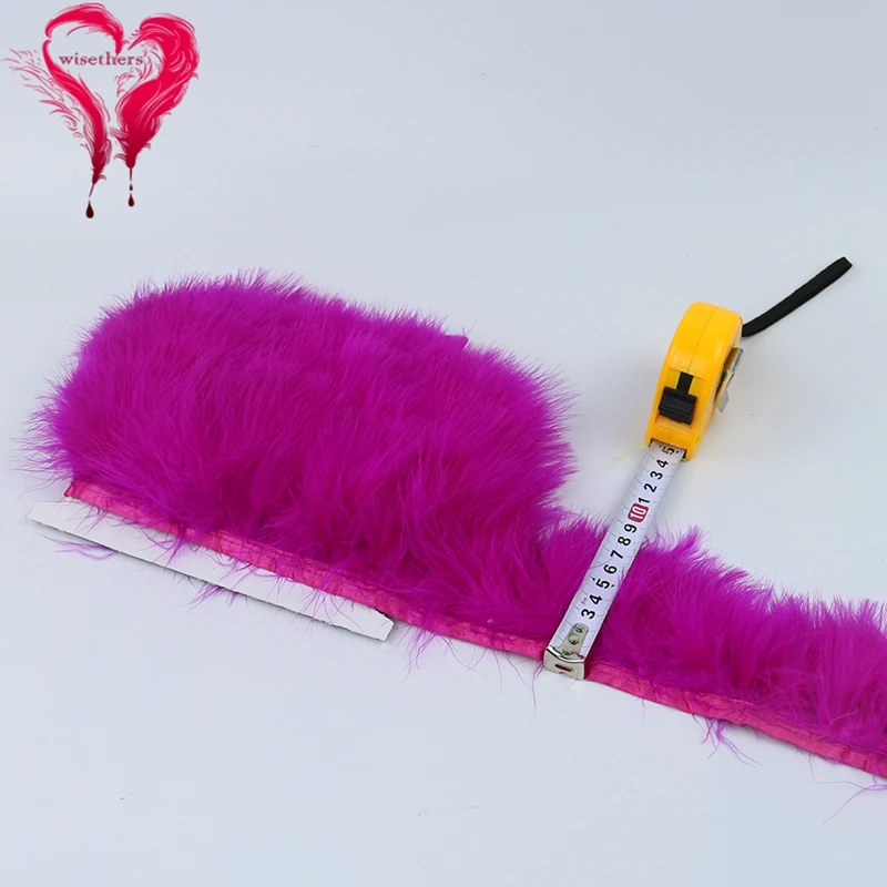 Fancy Soft Colorful Feather Ribbon 5 4 rose red marabou trimming 5