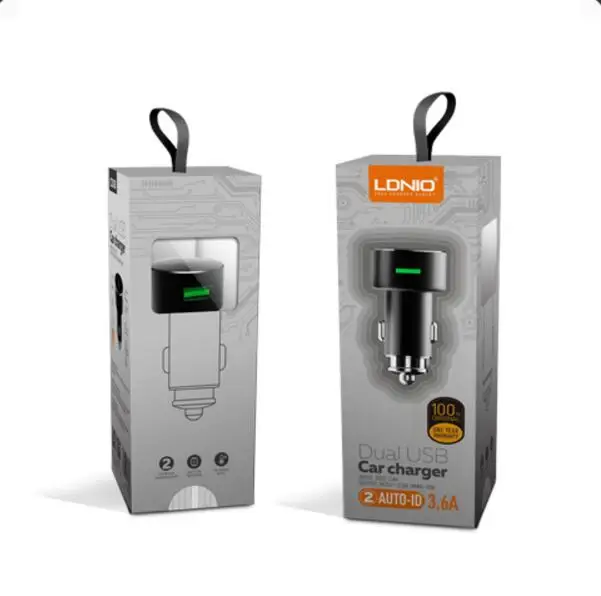 LDNIO C308 2 двойной зарядное устройство usb 5 в 3.6A Универсальный с кабелем для iPhone samsung мобильный телефон