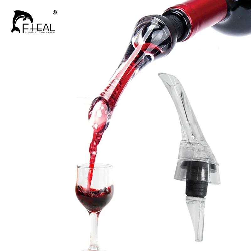 

FHEAL 1pc Wine Pourers Quick Aerating Red Whiskey Magic Aerator Decanter Bottle Pourer Spout Mini Travel Barware Bar Tools