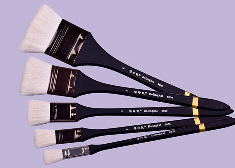 Escova de Arte Pintura a Óleo Conjunto de lã Limpeza de Madeira Esfregando Suprimentos Escova Aquarela Pintura Fácil 6 Pçs 6 High Quality