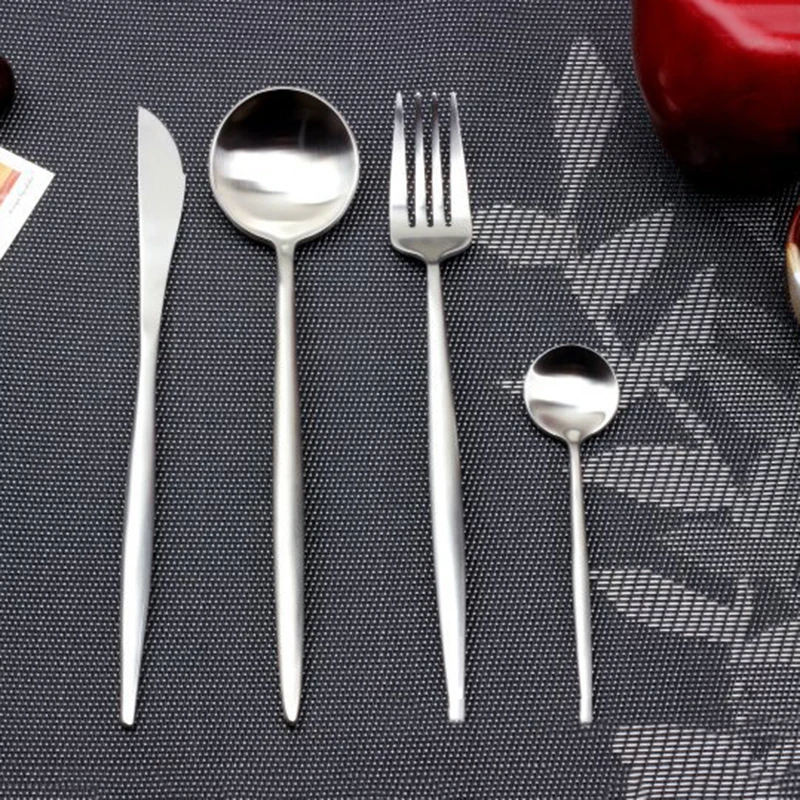 Hoomall, серебряные столовые приборы из нержавеющей стали, столовый ...