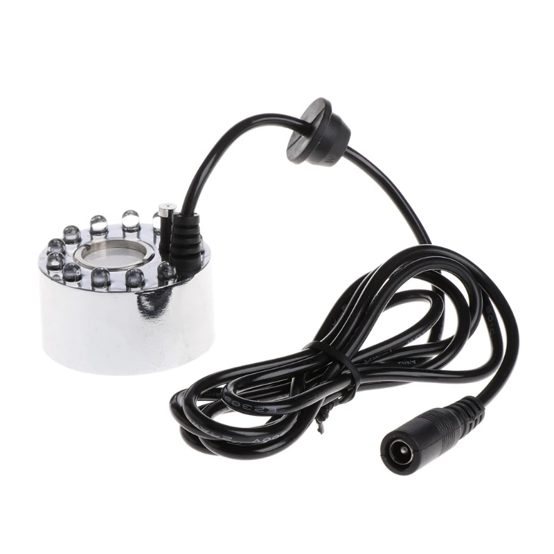 

12 LED Colorful Light Ultrasonic Mist Maker Fogger Water Fountain Pond Decor New
