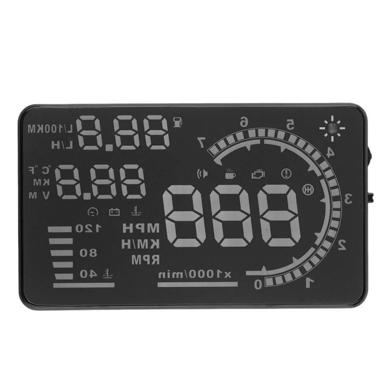 

1PC A8 5.5 inch Universal Car HUD Head Up Display OBD II for Speeding Warning Vehicle-mounted LCD Screen Display