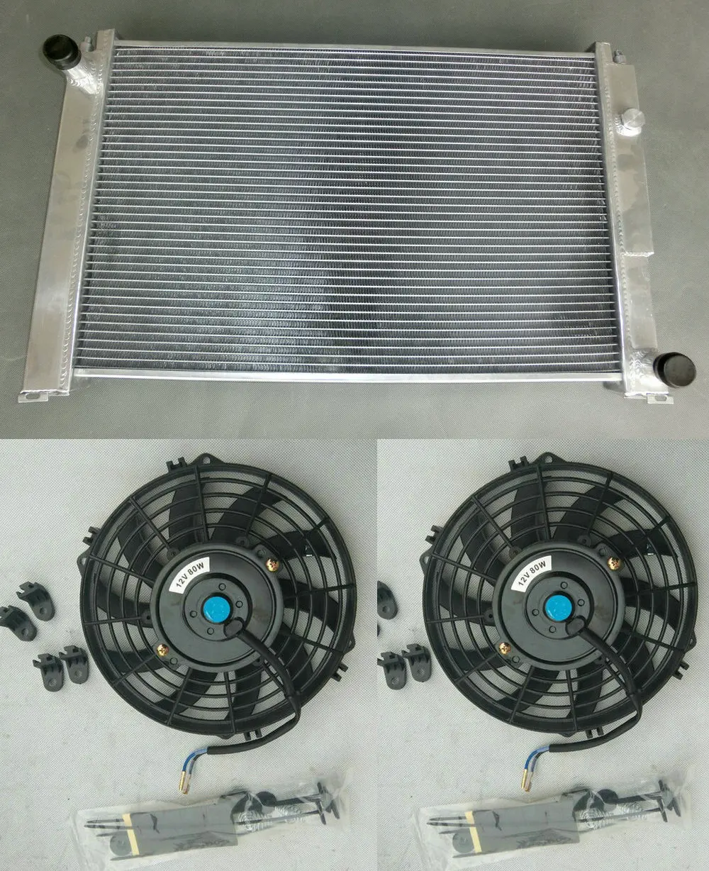 Aluminum Radiator + Fans For Audi A4 A6 S4 Rs4 Allroad Quattro Passat B5 Gl Glx Gls V6 Biturbo