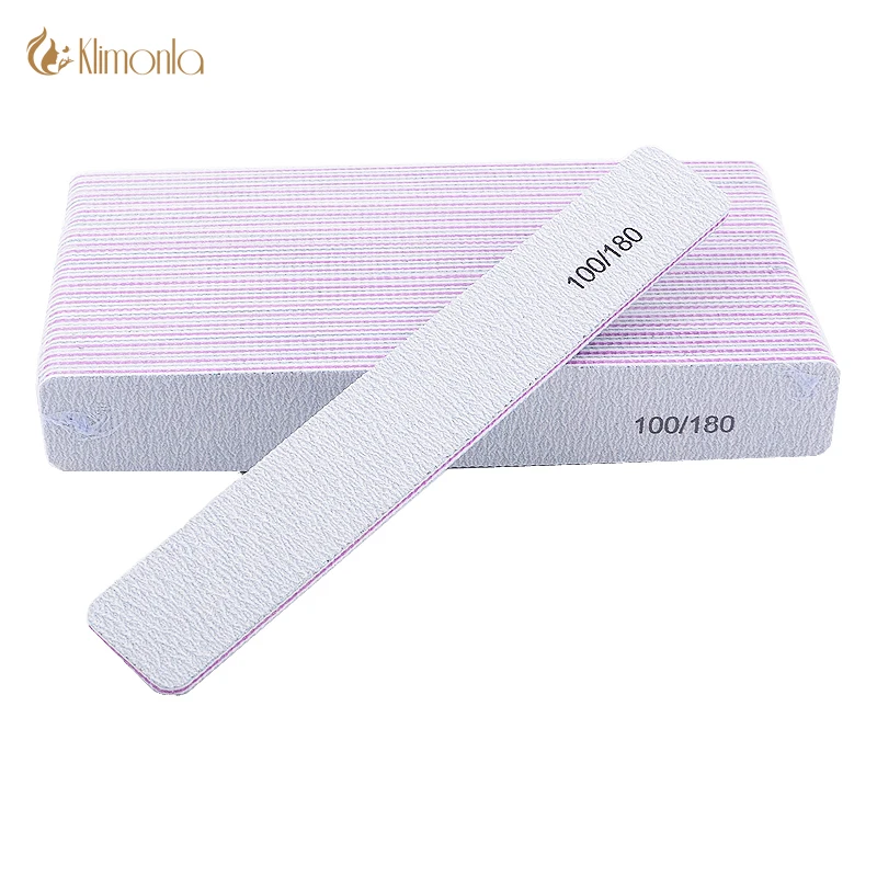Lixa de Unhas Dicas da Arte do Unha Removedor de Manicure Cinza Lixar – 180 Quadrado Polimento Moagem Lixa Buffers Cutícula 25 Pcs 100