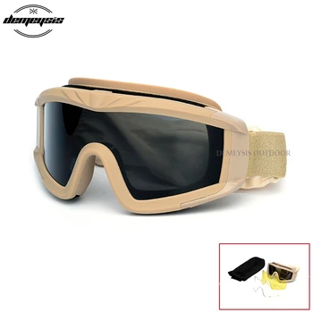 

Military Tactical Army Goggles Oculos Airsoft Glasses Paintball Shooting Glasses Motorcycle Wargame Windproof Protection Glasses