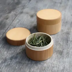Бамбук небольшой Чай горшок с Чай листья бытовой резервуарный Box стиле кантри натурального бамбука творческой здорового хорошее качество