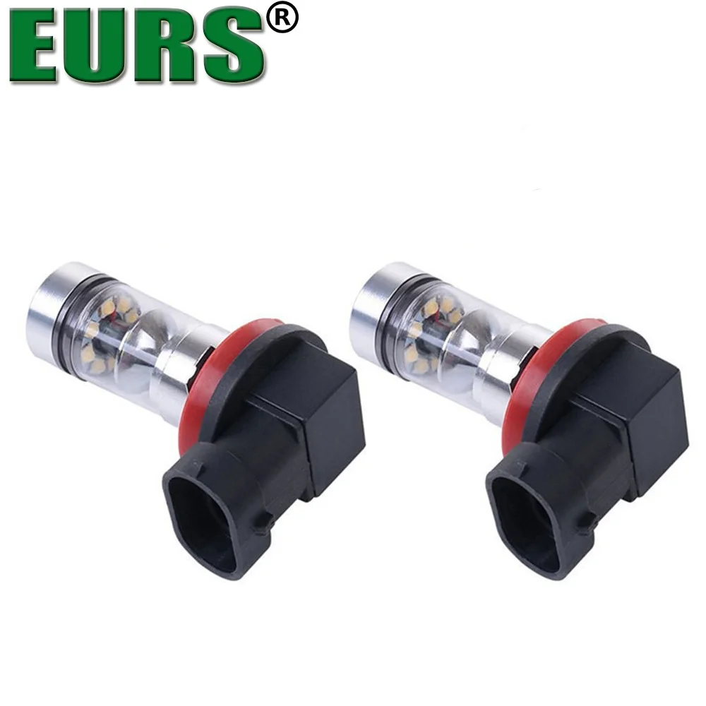 EURS(TM) Светодиодный фонарь H1 H4 H7 H11 9005 9006 Белый светодиодный противотуманный