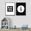 Kawaii Black White Cactus Cartoon Wall Art Canvas Posters Nursery Love Quote Print Nordic Painting Picture Children Room Decor 4