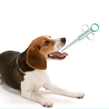 

Leak-proof Dog Cat Puppy Piller Medicine Dispenser PP Pills Injection Needle Pet Feeder Accessaries Blue Green Color