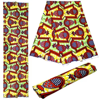 

Ankara African Printed Fabric For Dress,Guaranteed Real Java Wax Print 6Yard,Dutch Java Wax Kente Fabrics 100% Polyester!DF-4226