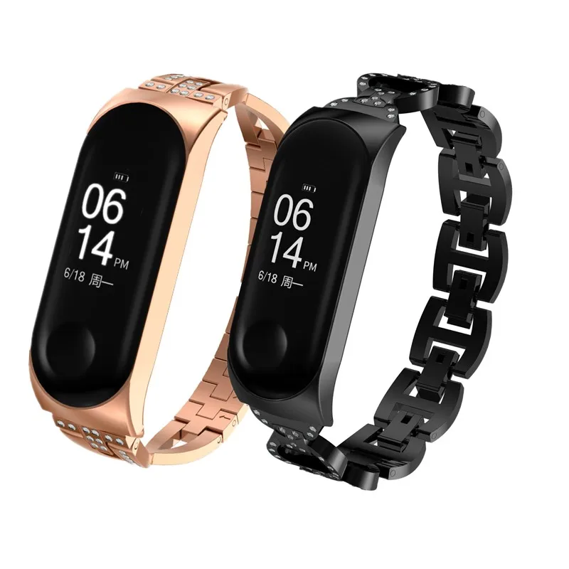 

Mi Band 3 strap Metal Wrist Steel For Xiaomi Mi Band 3 bracelets Bracelet Strap Wristbands Pulseira Miband3 strap