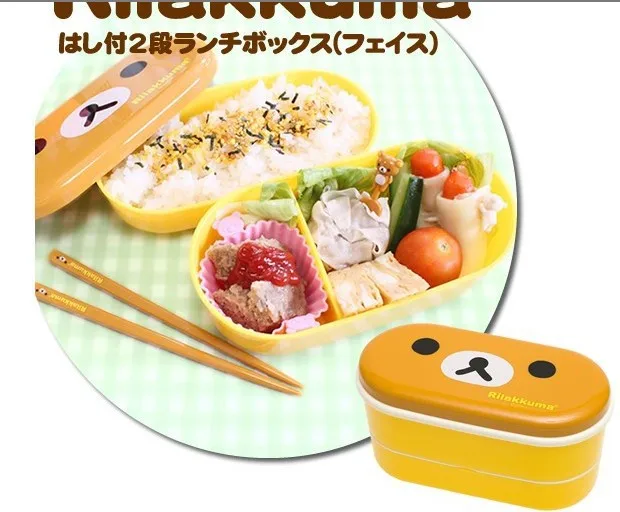 1 шт. 2 цвета Relax Bear Сохранение тепла коробка Rilakkuma Bento Коробка 16,5*8 см