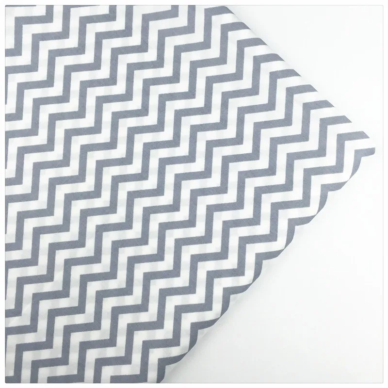 Syunss, хлопок саржевая ткань серые волнистые полосы печатные Лоскутные DIY штора ручной работы текстильный материал Швейные Детские игрушки ткани