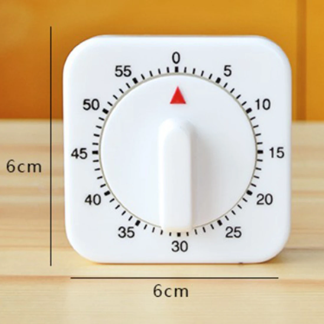 

60 Minutes Timer Tools Kitchen Timer Count Down Alarm Reminder White Square Mechanical Timer for Kitchen Usage