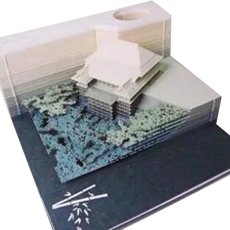Креативная модель здания 3D клейкие заметки любовь сообщение карта холодильник