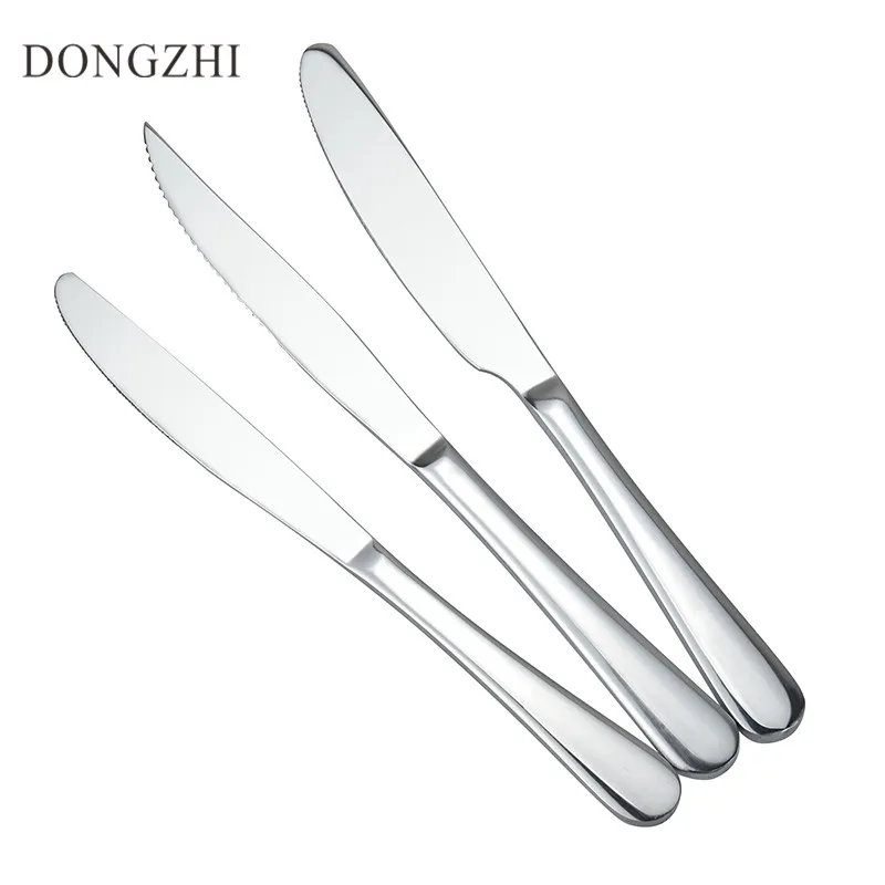 

1/2/3 Pack Stainless Steel Dinner Knives Cutlery Steak Knife With Solid Long Handle Table Dinner Knife For Family 9inch Knifes