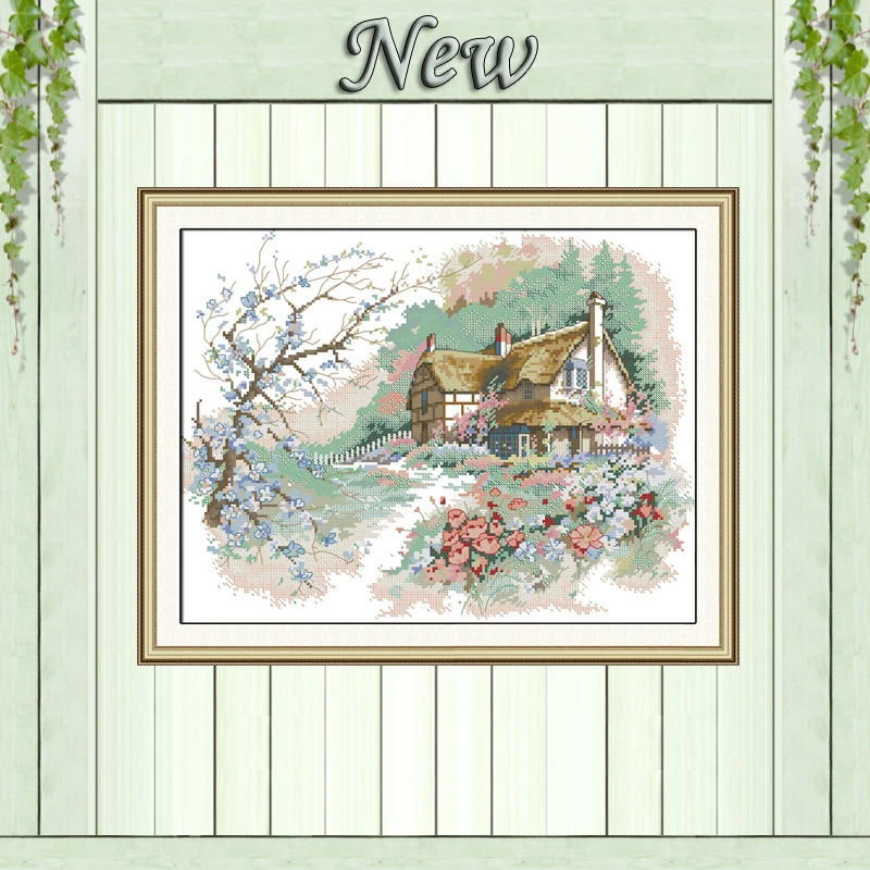 

The Run of the Country Scenery painting 11CT counted printed on Canvas DMC 14CT Cross Stitch diy Embroidery kits Needlework Sets