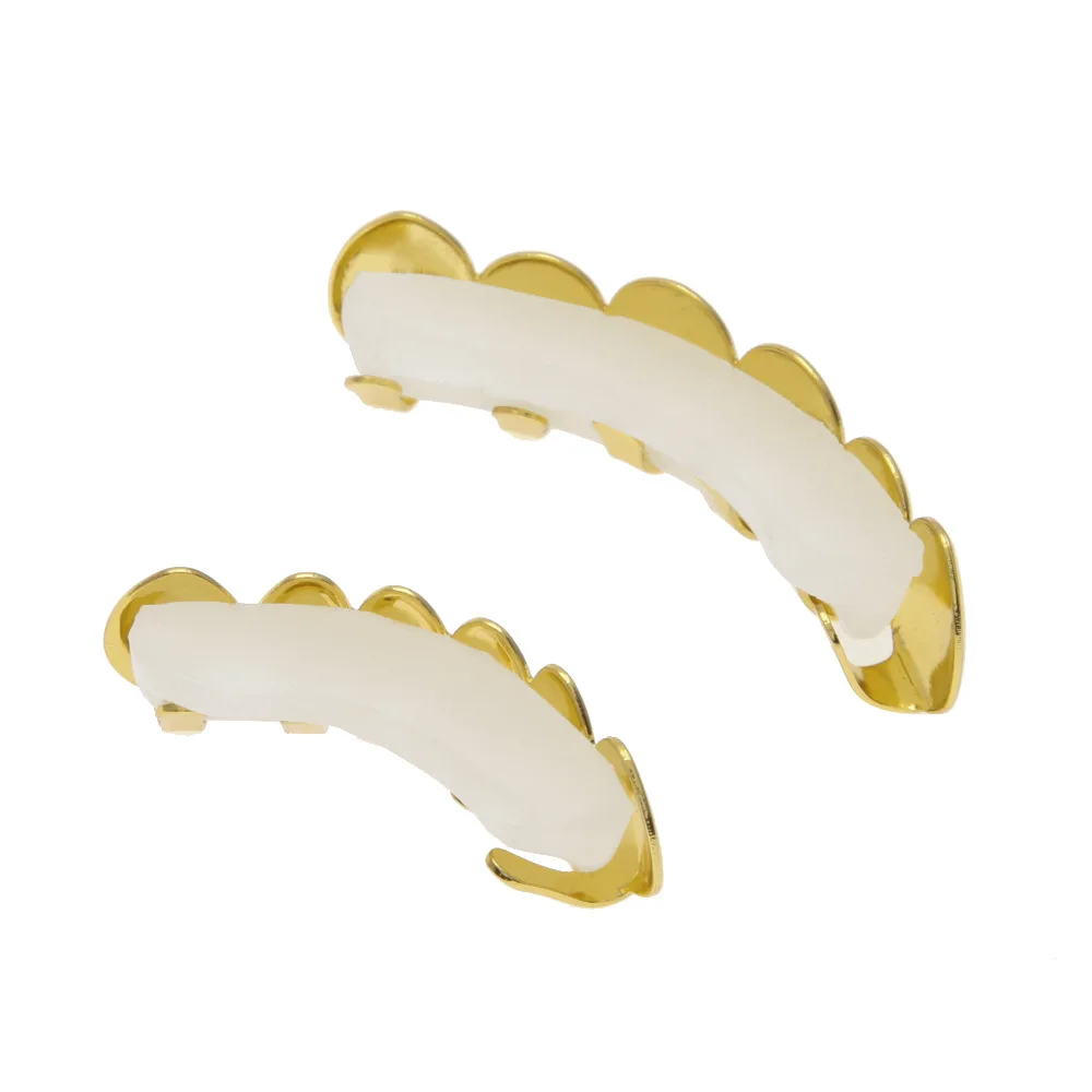 Мужские 6 верхних и нижних зубных решеток, набор золотых и серебряных цветов, ложные решетки для зубных решеток для женщин, мужские украшения для тела в стиле хип-хоп