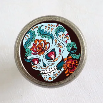 

Skull - Drawer Knobs Pulls Handles / Kitchen Cabinet Handle / Antique Bronze Dresser Drawer Knobs furniture hardware